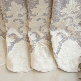 European Chenille Curtain Made to Measure Curtain Floral Embroidery For Living Room Bedroom