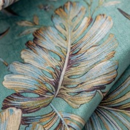 Chenille Blackout Curtains European Style Plant Printed