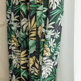 Chenille Blackout Curtains European Style Plant Printed