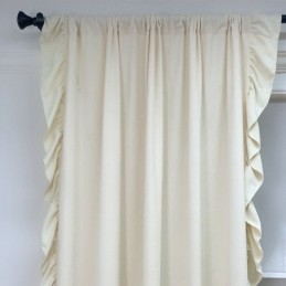 Nordic Chenille Curtain Made to Measure Curtain Solid Color Splicing For Living Room Bedroom