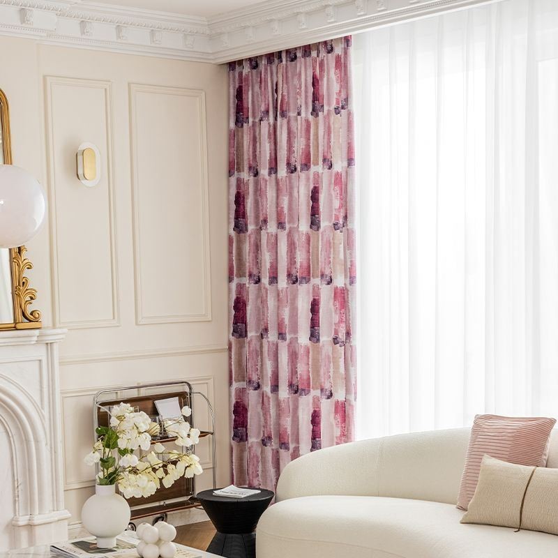 Blackout Curtains Nordic Chenille Printed