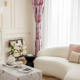 Blackout Curtains Nordic Chenille Printed