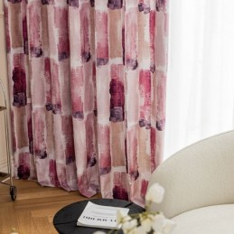Blackout Curtains Nordic Chenille Printed