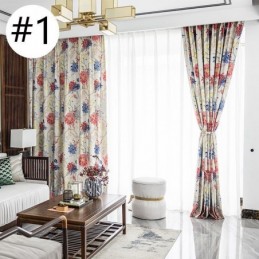 Nordic Style Curtain Made to Measure Curtain Floral Printed Cotton