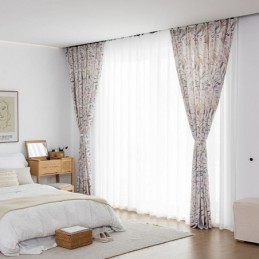 Nordic Style Curtain Made to Measure Curtain Cotton Plant Printed