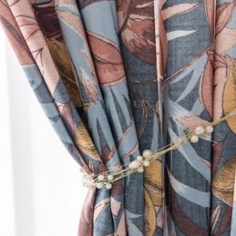 Cotton Curtain Made to Measure Curtain Leaf Printed American Style