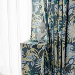 Cotton Curtain Made to Measure Curtain Leaf Printed American Style