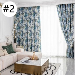Cotton Curtain Made to Measure Curtain Leaf Printed American Style