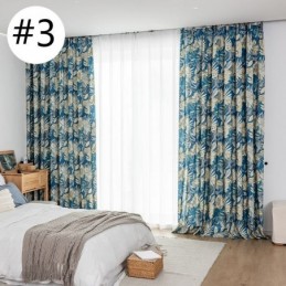 Cotton Curtain Made to Measure Curtain Leaf Printed American Style