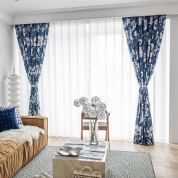 Floral Printed Curtain Made to Measure Curtain Nordic Style Cotton