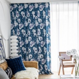Floral Printed Curtain Made to Measure Curtain Nordic Style Cotton
