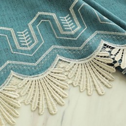 Chenille Semi Blackout Curtains Chinese Style Mountains Embroidery Living Room Bedroom