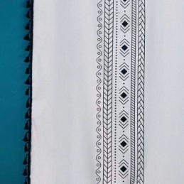 Printed Linen Curtain Made to Measure Curtain Nordic Style For Living Room And Bedroom