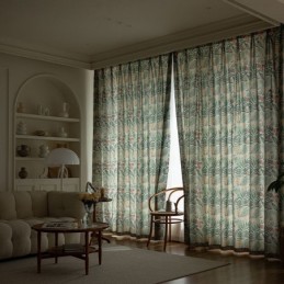 Cotton Curtain Made to Measure Curtain American Style Plant Printed
