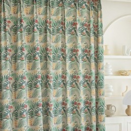 Cotton Curtain Made to Measure Curtain American Style Plant Printed