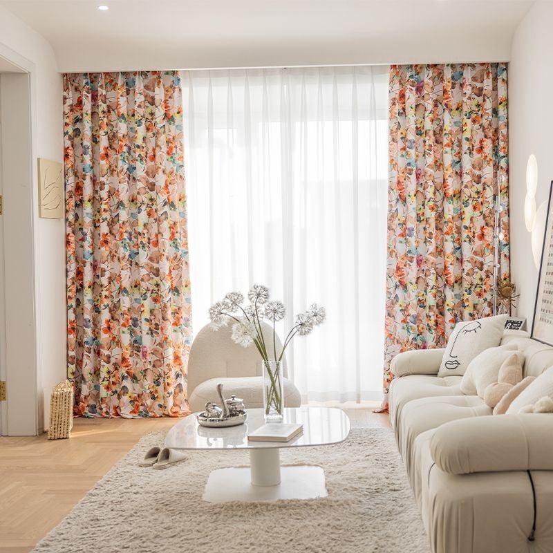 Curtain Made to Measure Curtain Plant Printed American Style