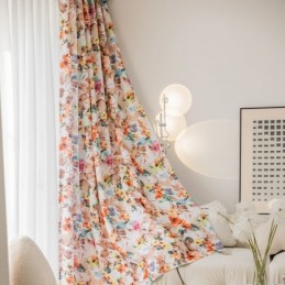 Curtain Made to Measure Curtain Plant Printed American Style