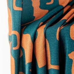 Cotton Curtain Made to Measure Curtain Kitten Printed Nordic Style