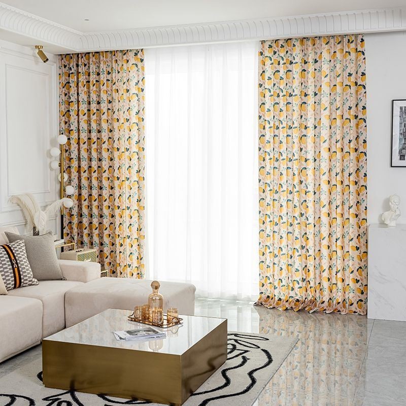 Cotton Curtain Made to Measure Curtain Fruit Printed Nordic