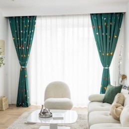 Cotton Curtain Made to Measure Curtain Nordic Style Heart Printed