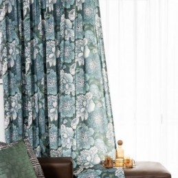 Cotton Curtain Made to Measure Curtain Floral Printed Nordic Style