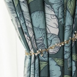 Cotton Curtain Made to Measure Curtain Floral Printed Nordic Style