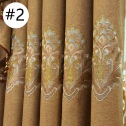 Ingni Semi Blackout Curtain Made to Measure Curtain European Flower Embroidery For Living Room