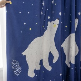 Cotton Curtain Made to Measure Curtain Kid's Style Polar Bear Printed