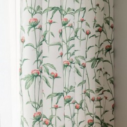 Nordic Style Curtain Made to Measure Curtain Plant Printed Polyester