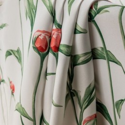 Nordic Style Curtain Made to Measure Curtain Plant Printed Polyester