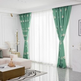 Cotton Curtain Made to Measure Curtain Nordic Style Flower Printed