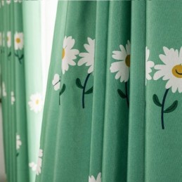 Cotton Curtain Made to Measure Curtain Nordic Style Flower Printed