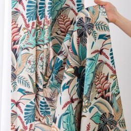 American Style Cotton Curtain Made to Measure Curtain Plant Printed