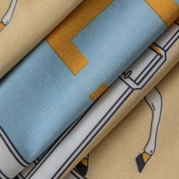 Cotton Curtains Kid's Style White Horse Printed