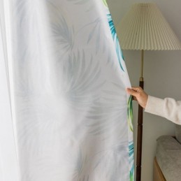 Curtain Made to Measure Curtain Leaf Printed Nordic Style