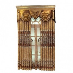 Semi Blackout Curtain Made to Measure Curtain European Flower Embroidery For Living Room Bedroom