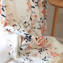 Botanical Print Curtains Polyeter Blackout Window Drapes Living Room Bedroom