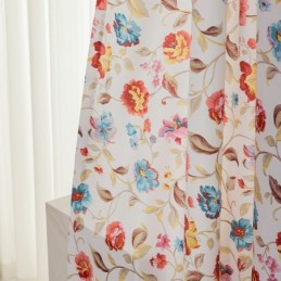American Style Curtains Plant Printed