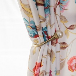 American Style Curtains Plant Printed