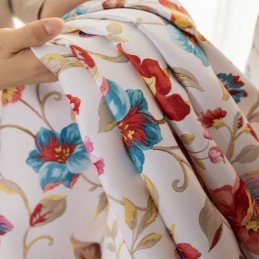 American Style Curtains Plant Printed