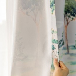 Curtains Forest Printed American Style