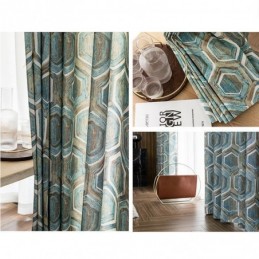 Nordic Blackout Curtains Geometric Printed For Living Room Bedroom