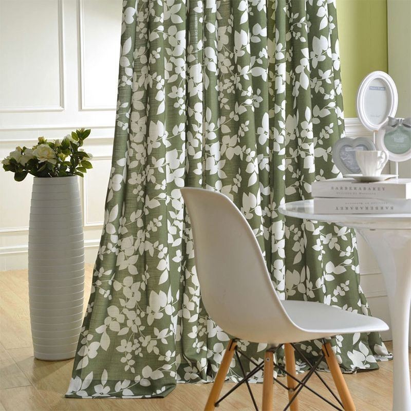 Blackout Curtain Made to Measure Curtain Nordic Style Floral Print For Living Room Bedroom
