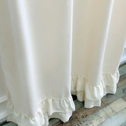 Solid Color Splicing Chenille Curtains Nordic Style For Living Room Bedroom