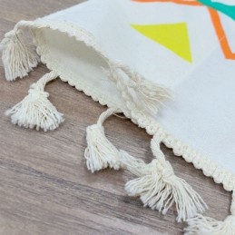 Linen Curtains Geometric Printed Nordic Style For Living Room Bedroom