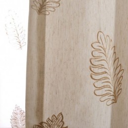 Nordic Cotton Linen Blackout Curtain Made to Measure Curtain Leaf Embroidery For Living Room Bedroom