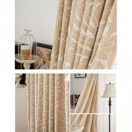 Cotton Blackout Curtain Made to Measure Curtain Vine Embroidered Nordic Style For Living Room Bedroom