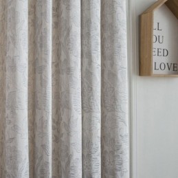Nordic Blackout Curtain Made to Measure Curtain Linen Plant Jacquard For Living Room Bedroom