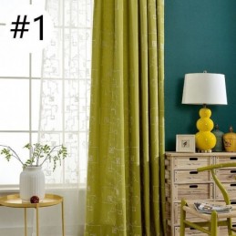 Cotton Blackout Curtain Made to Measure Curtain Nordic Style Embroidered For Living Room Bedroom