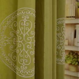 Cotton Embroidered Curtain Made to Measure Curtain Nordic Blackout For Living Room Bedroom